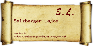 Salzberger Lajos névjegykártya