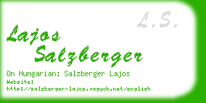lajos salzberger business card